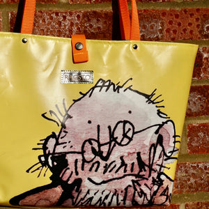 Upcycled vinyl banner Tote Bag Sir Quentin Blake