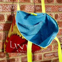 Load image into Gallery viewer, Upcycled vinyl banner Tote Bag
