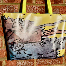 Load image into Gallery viewer, Upcycled vinyl banner Tote Bag Sir Quentin Blake
