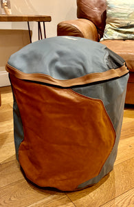 Luxurious leather footstool