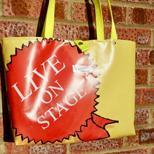 Load image into Gallery viewer, Upcycled vinyl banner Tote Bag
