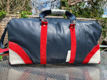 Load image into Gallery viewer, Navy Blue Leather Holdall - large

