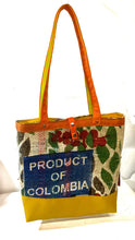 Load image into Gallery viewer, Upcycled Coffee Columbia Beach / Tote Bag - eco &amp; green!
