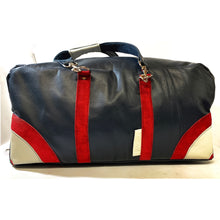 Load image into Gallery viewer, Navy Blue Leather Holdall - large
