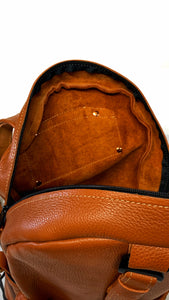 Handmade Tan Leather Backpack