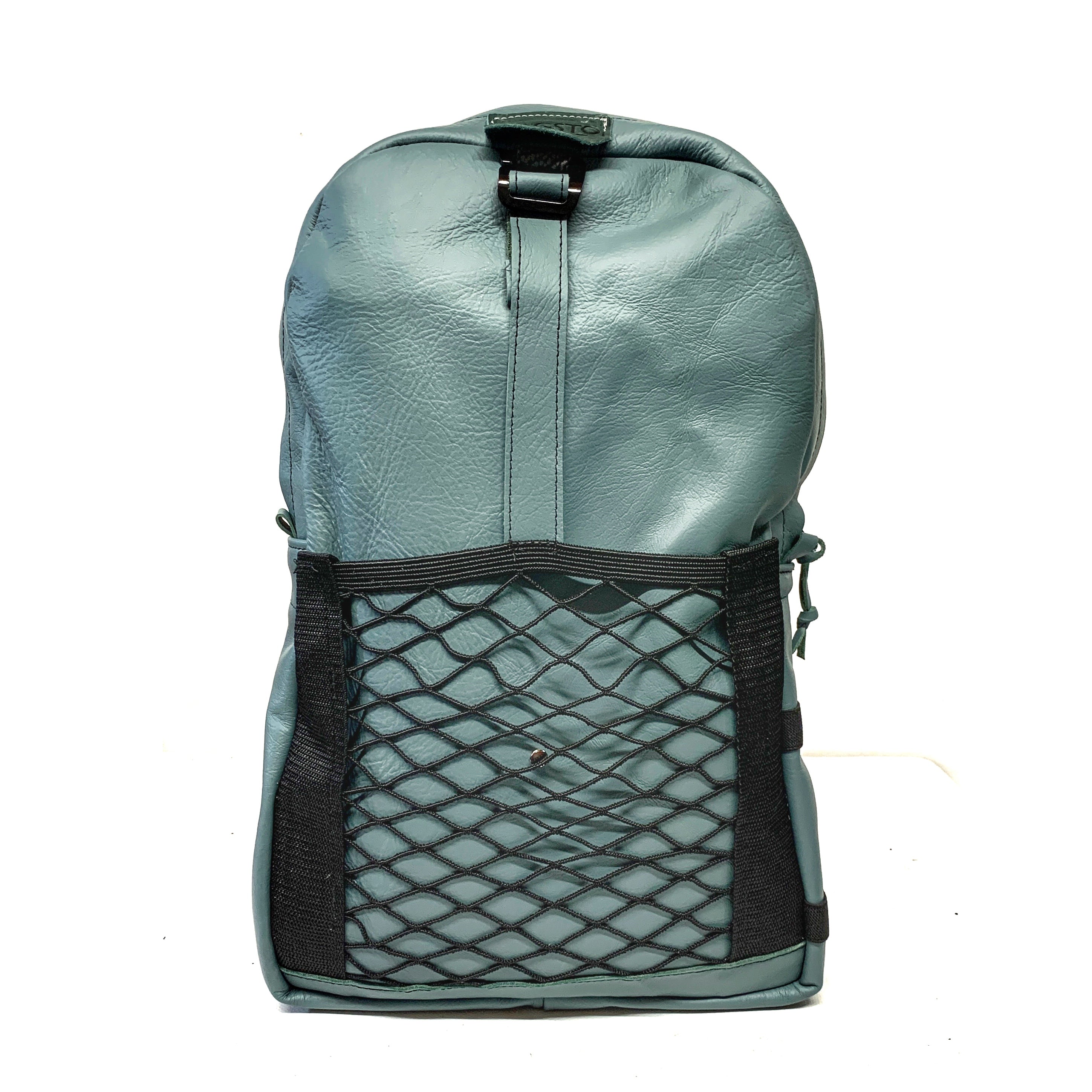 Teal leather backpack new arrivals