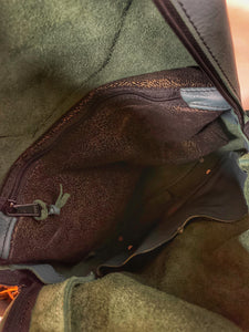 Handmade Amazon Green Leather Backpack