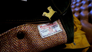 Tan Leather & Harris Tweed Bag