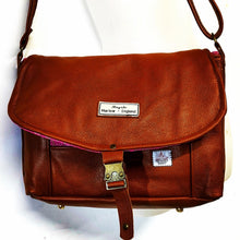 Load image into Gallery viewer, Tan Leather &amp; Harris Tweed Bag
