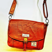 Load image into Gallery viewer, Tan Leather &amp; Harris Tweed Bag
