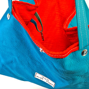 Upcycled Leather Beach Bag - eco & green!