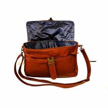 Load image into Gallery viewer, Upcycled Laptop or briefcase style shoulder bag
