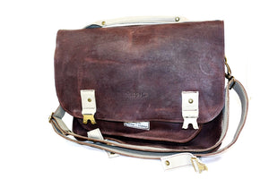 Raw Leather Satchel choose your colour (regular size)