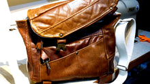 Load image into Gallery viewer, Upcycled Small leather shoulder bag
